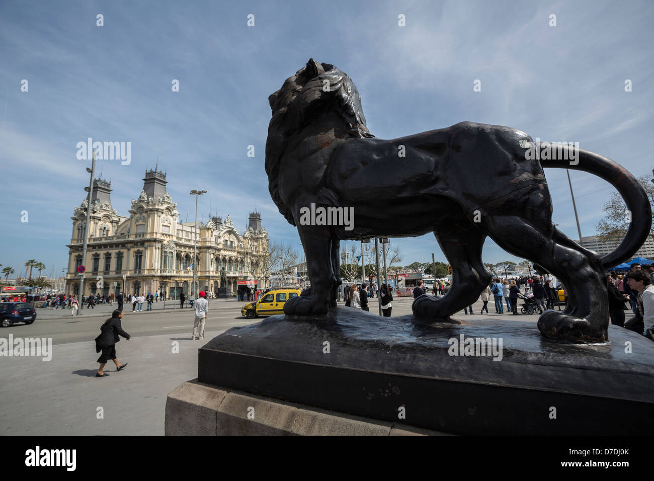 La Plaça del Portal de la Pau - Barcelone, Espagne. Banque D'Images