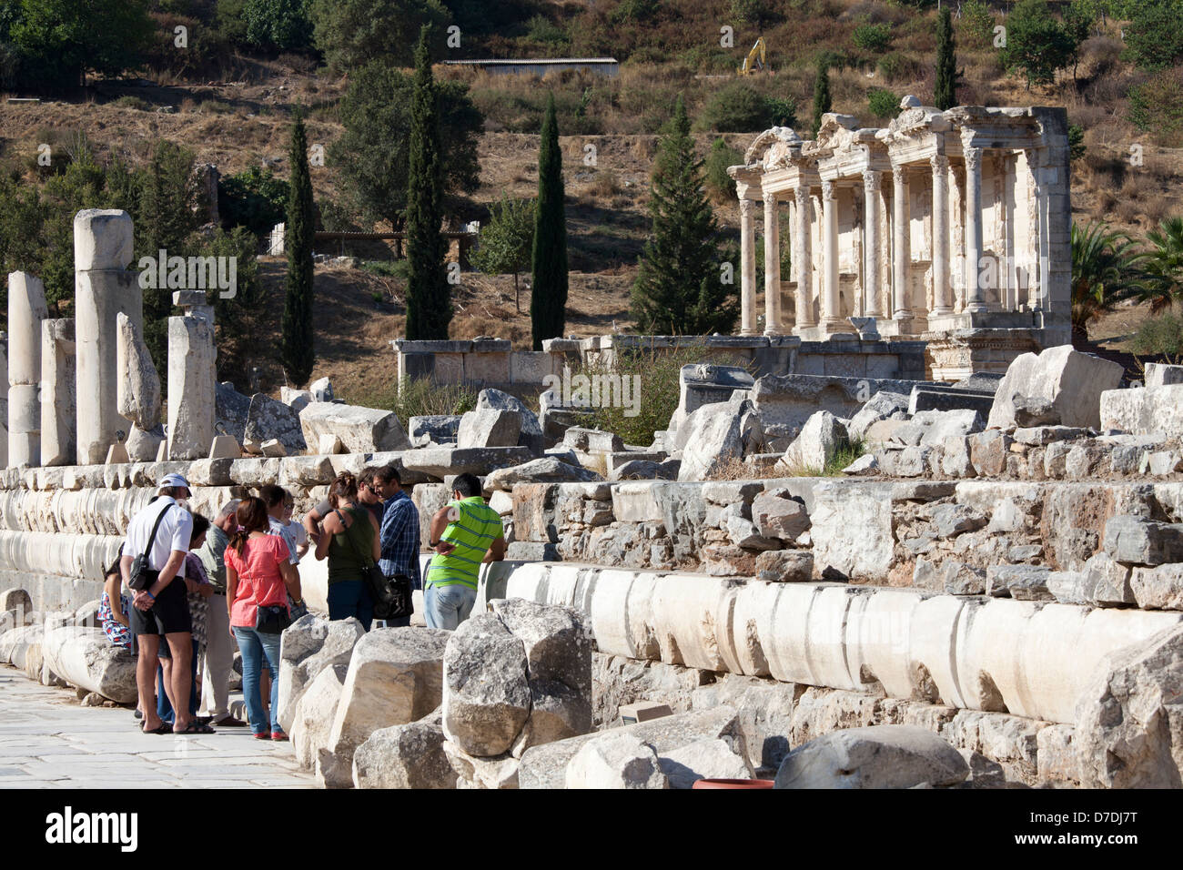 La bibliothèque de Celsus est un ancien bâtiment à Éphèse, Izmir, Turquie Banque D'Images
