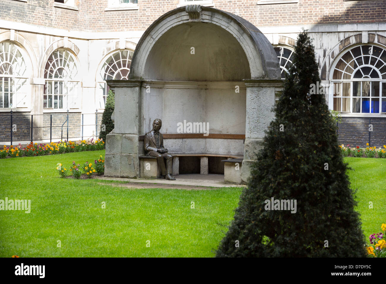 Statue du poète John Keats, Campus de gars Banque D'Images