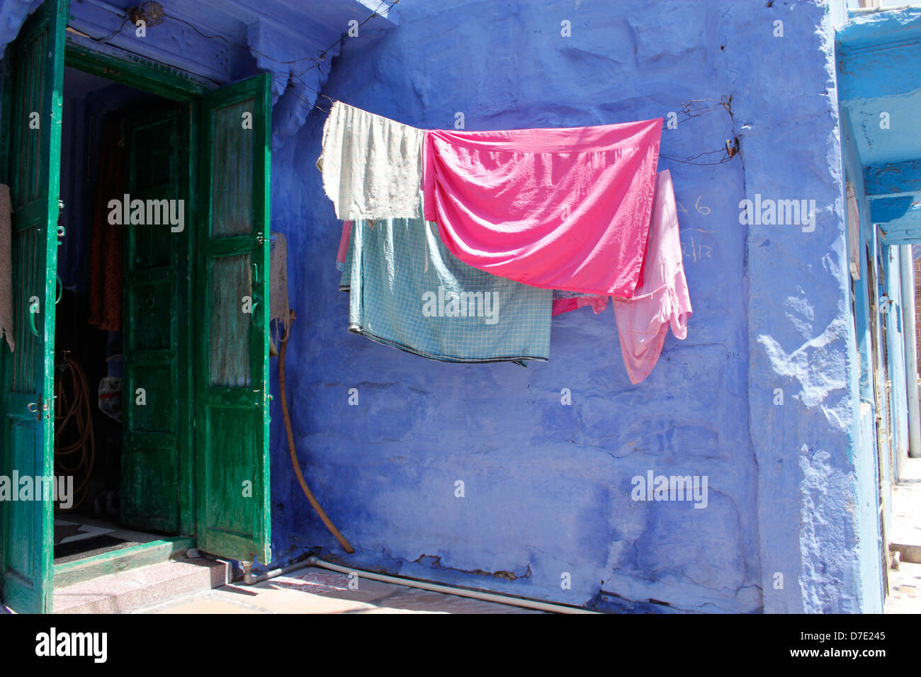 Lave-raccrocher à Jodphur, Inde. Banque D'Images