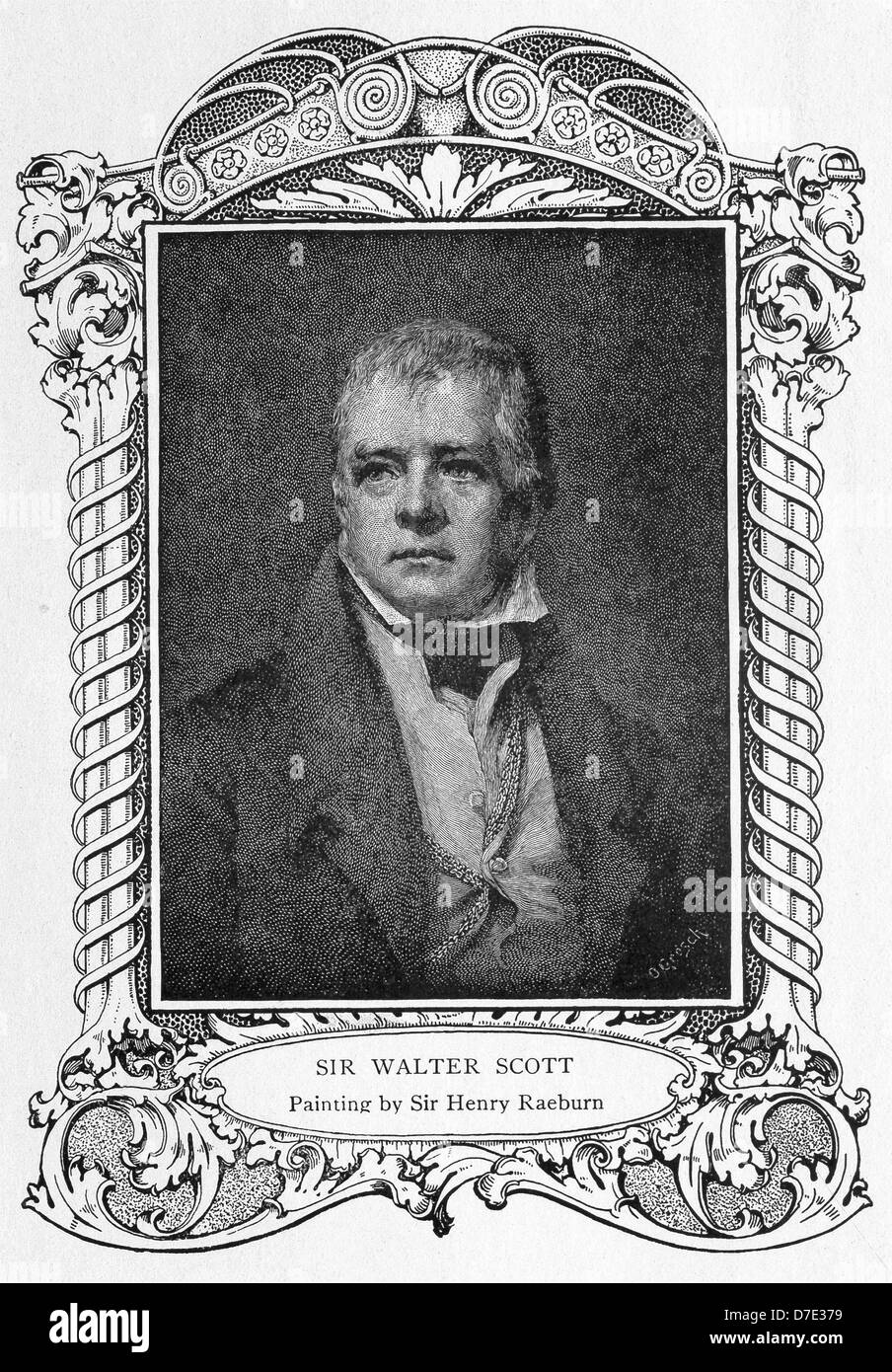 Poète et romancier écossais Sir Walter Scott est souvent considéré comme l'inventeur du roman historique. Banque D'Images