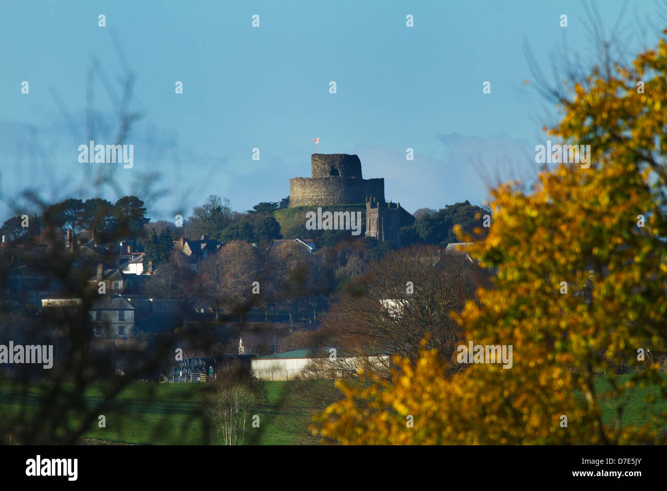 Vue sur Château de Launceston Banque D'Images