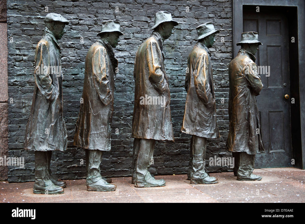 Sculptures au Franklin D. Roosevelt Memorial Park à Washington DC Banque D'Images