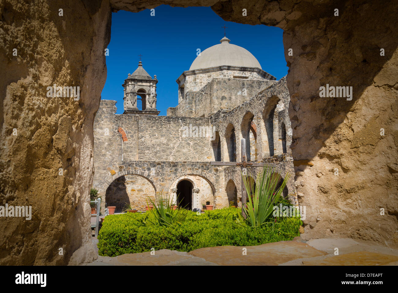 La mission de San José à San Antonio, Texas Banque D'Images
