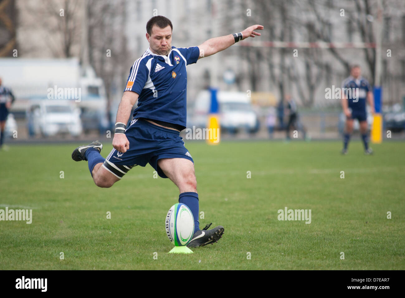Rugby Coupe d'Europe des Nations correspondent, l'Ukraine, Odessa.Des équipes d'Ukraine-Moldova. Avril 7,2013. "Stade partak'. Banque D'Images