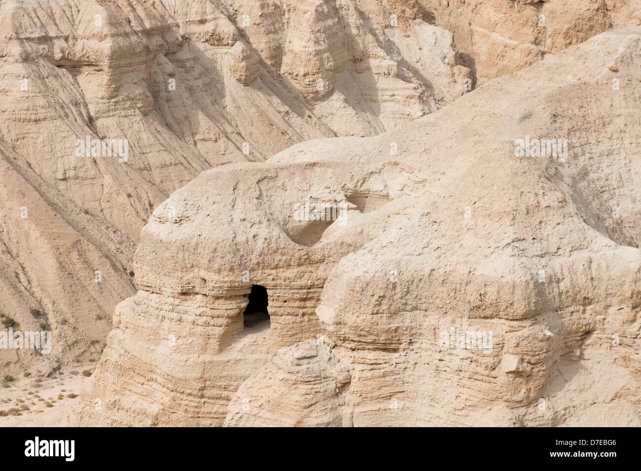 Qumrân, site de la découverte des manuscrits de la Mer Morte, Israël Banque D'Images