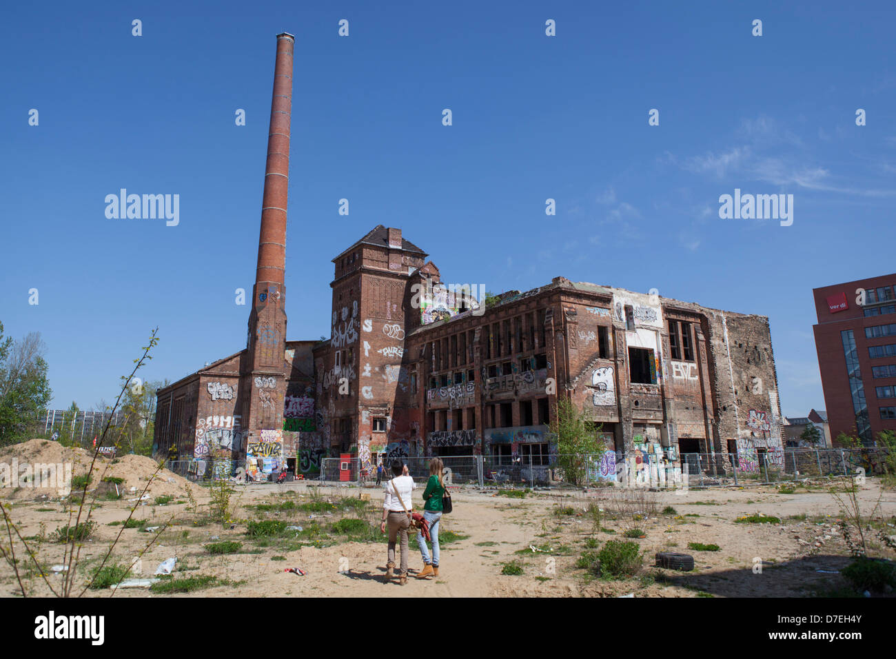 Ancienne fabrique de glace inutilisés abandonnés de Berlin, Allemagne Banque D'Images