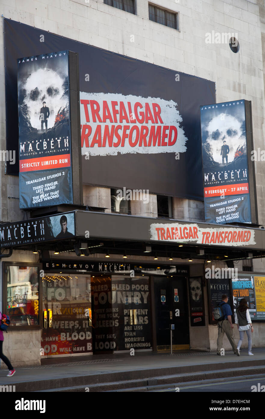 Macbeth au London's Trafalgar Studio avec James McAvoy - London UK Banque D'Images