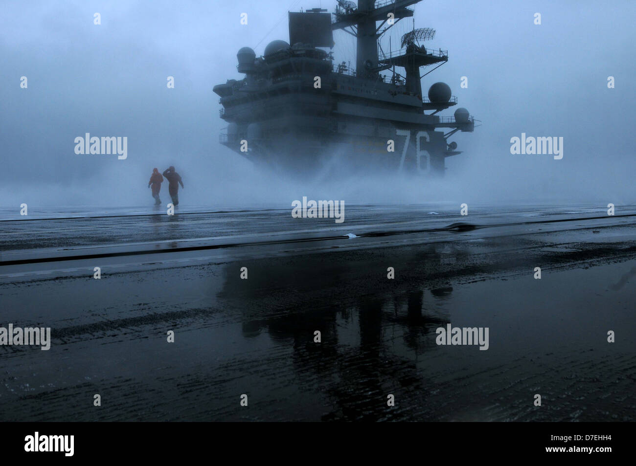 USS Ronald Reagan effectue des essais en mer. Banque D'Images