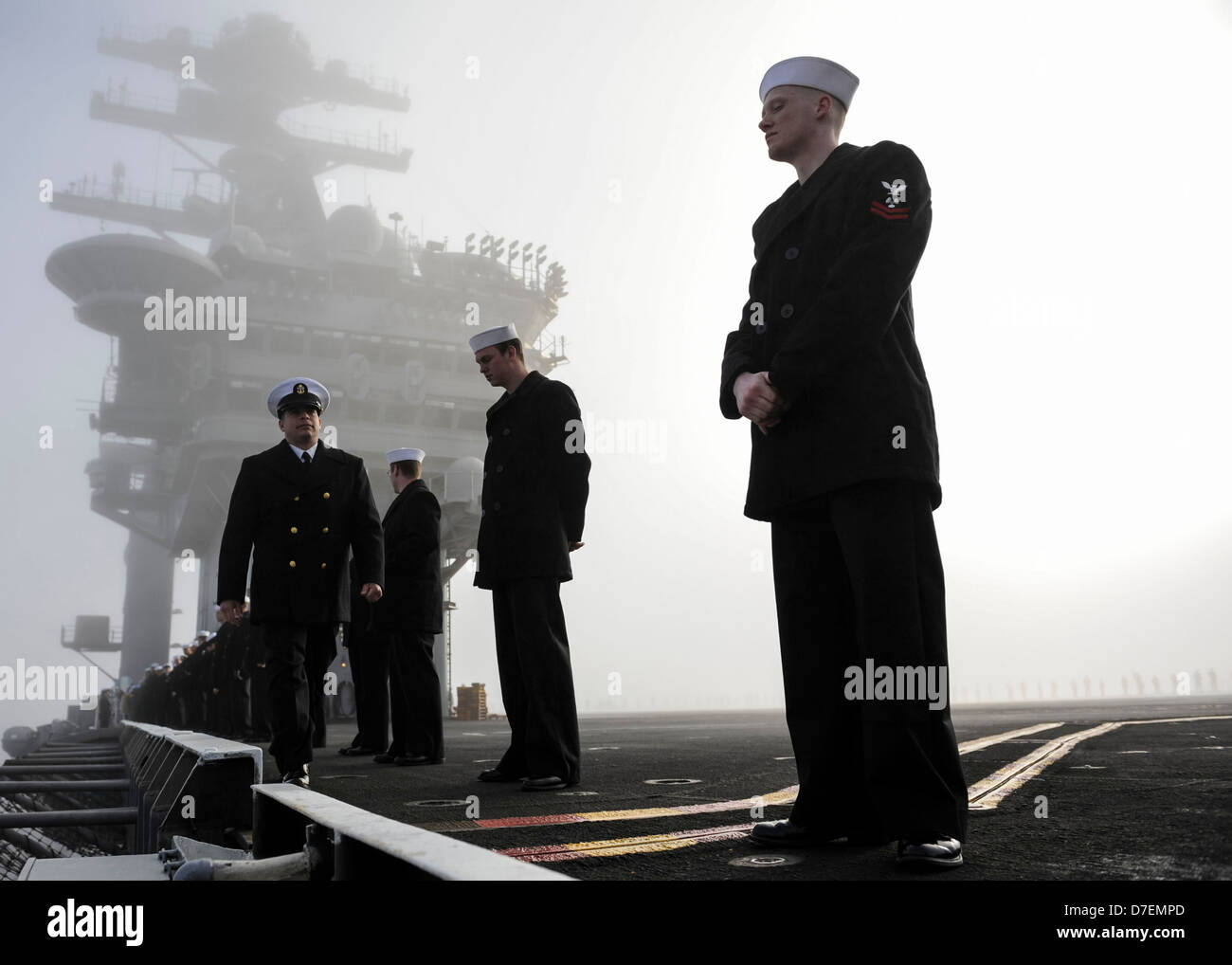 USS Nimitz est en cours. Banque D'Images