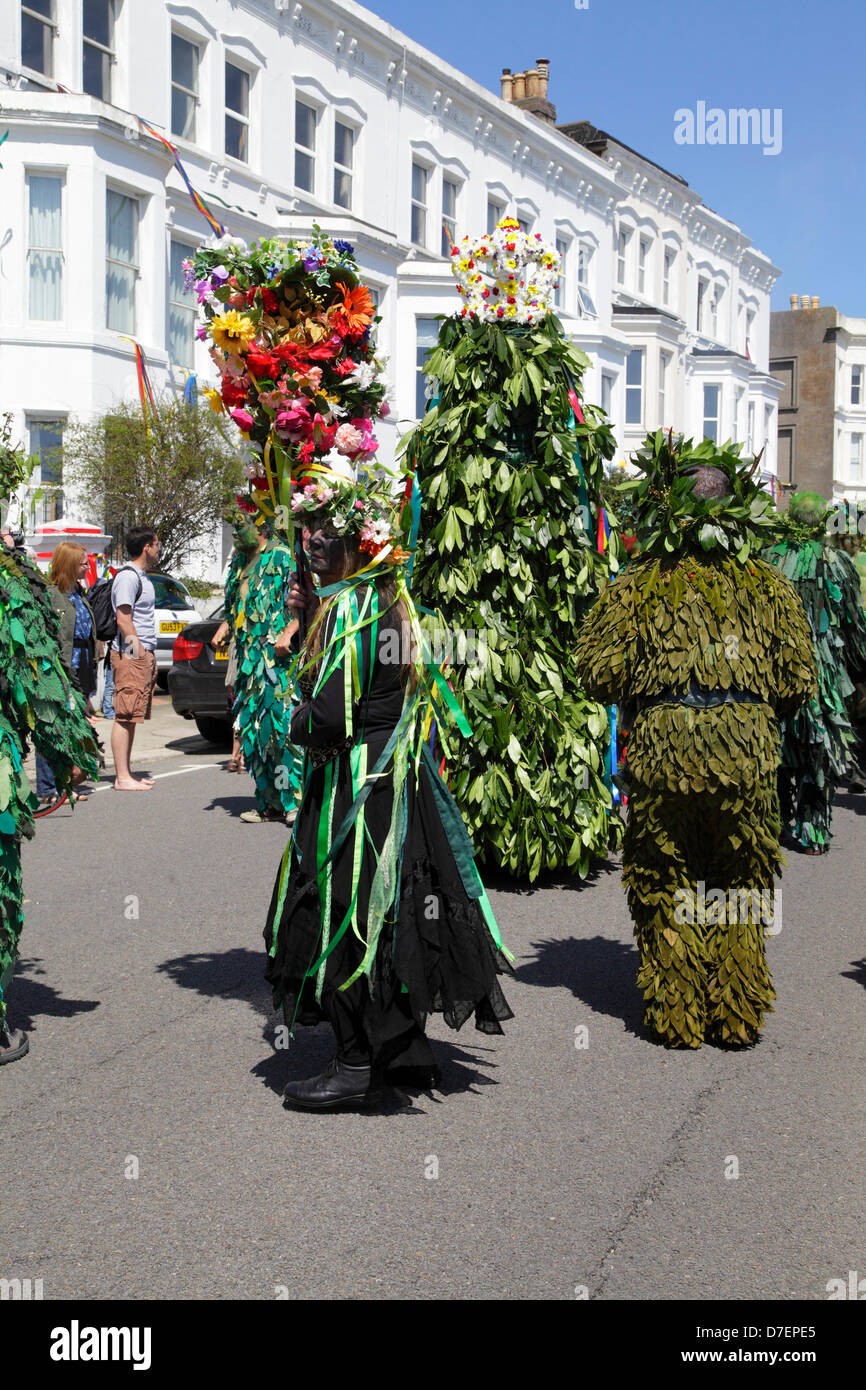 Hastings, Sussex. Jack dans le défilé vert Hastings England UK 6 Mai 2013 Banque D'Images