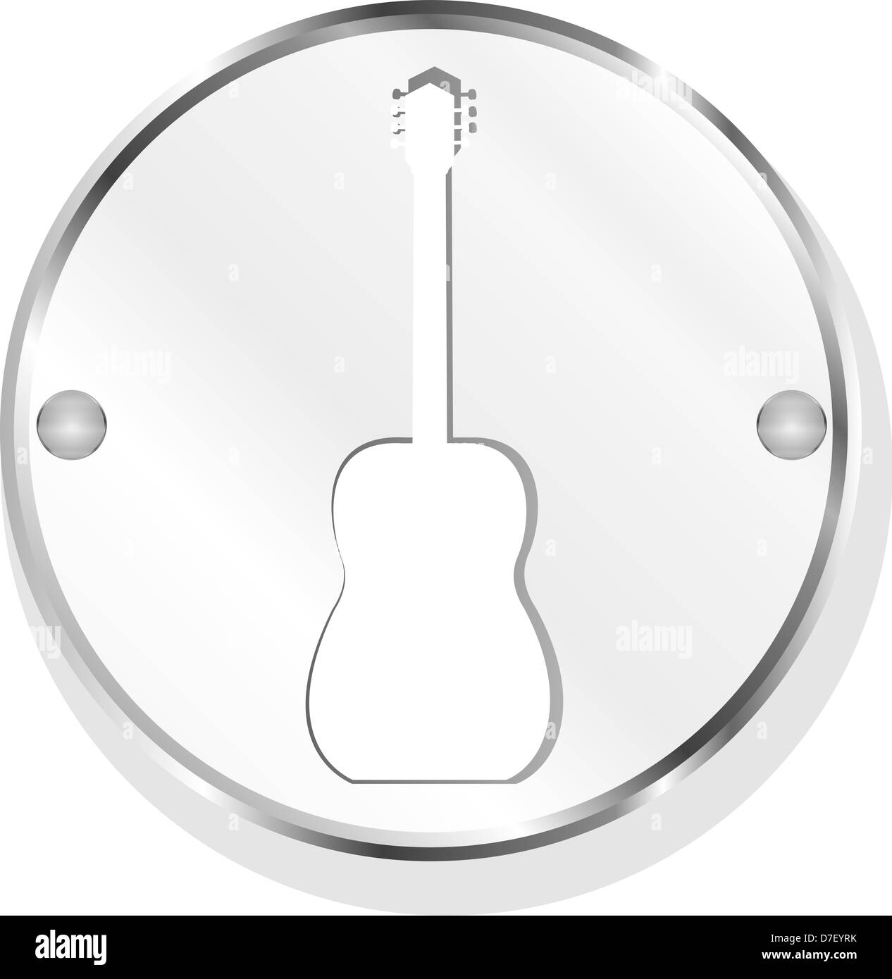 Guitare électrique bouton métal Banque D'Images