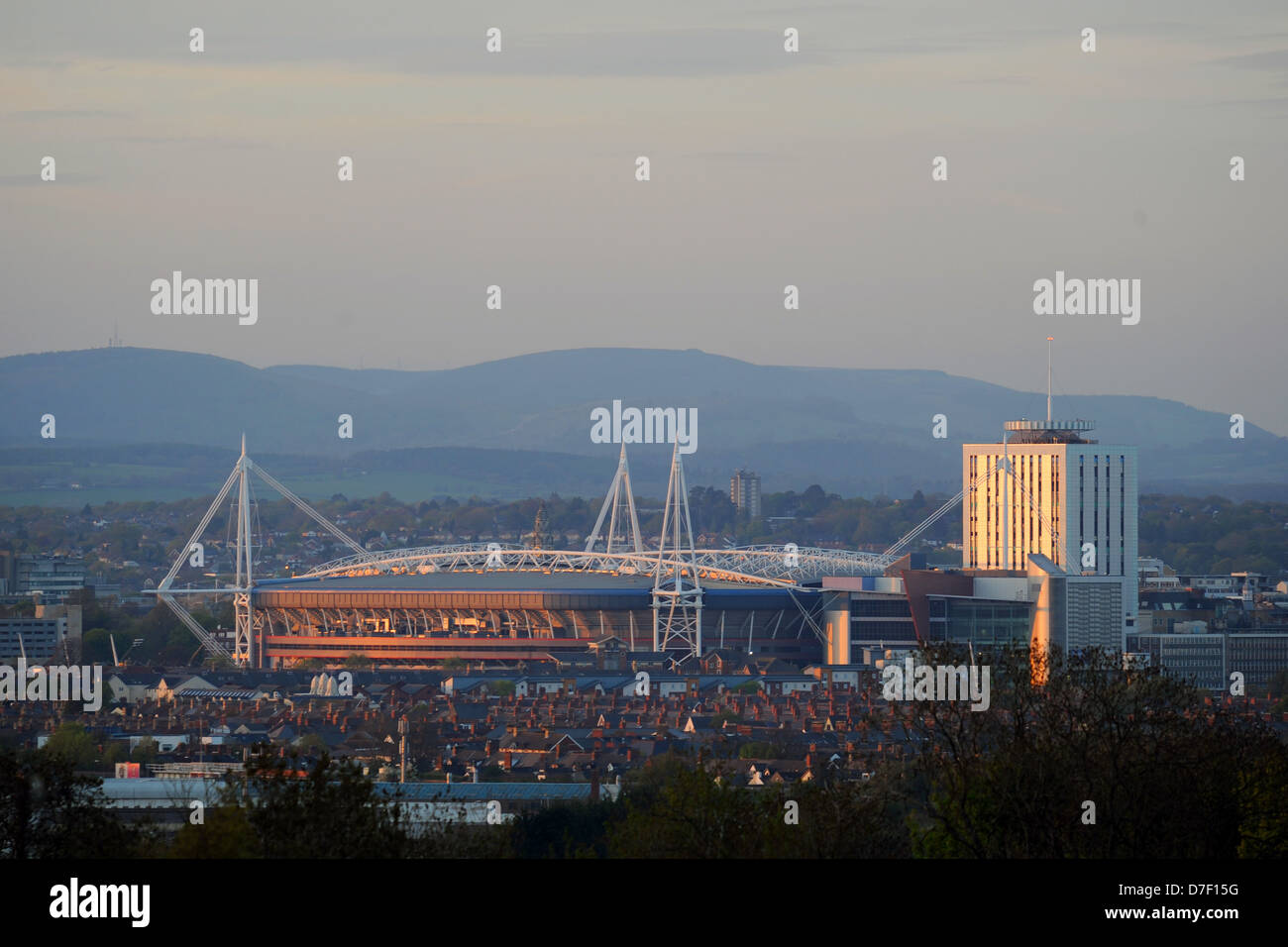 Pays de Galles Millennium Stadium dans le centre-ville de Cardiff. Banque D'Images