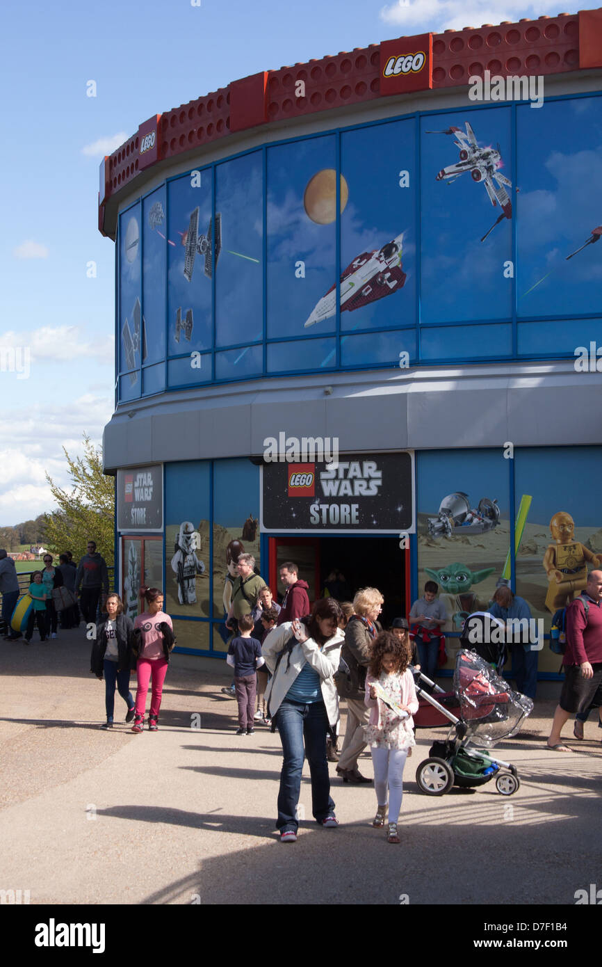 Star wars mini attraction mondiale à Legoland Windsor, London, Angleterre, Royaume-Uni. Banque D'Images