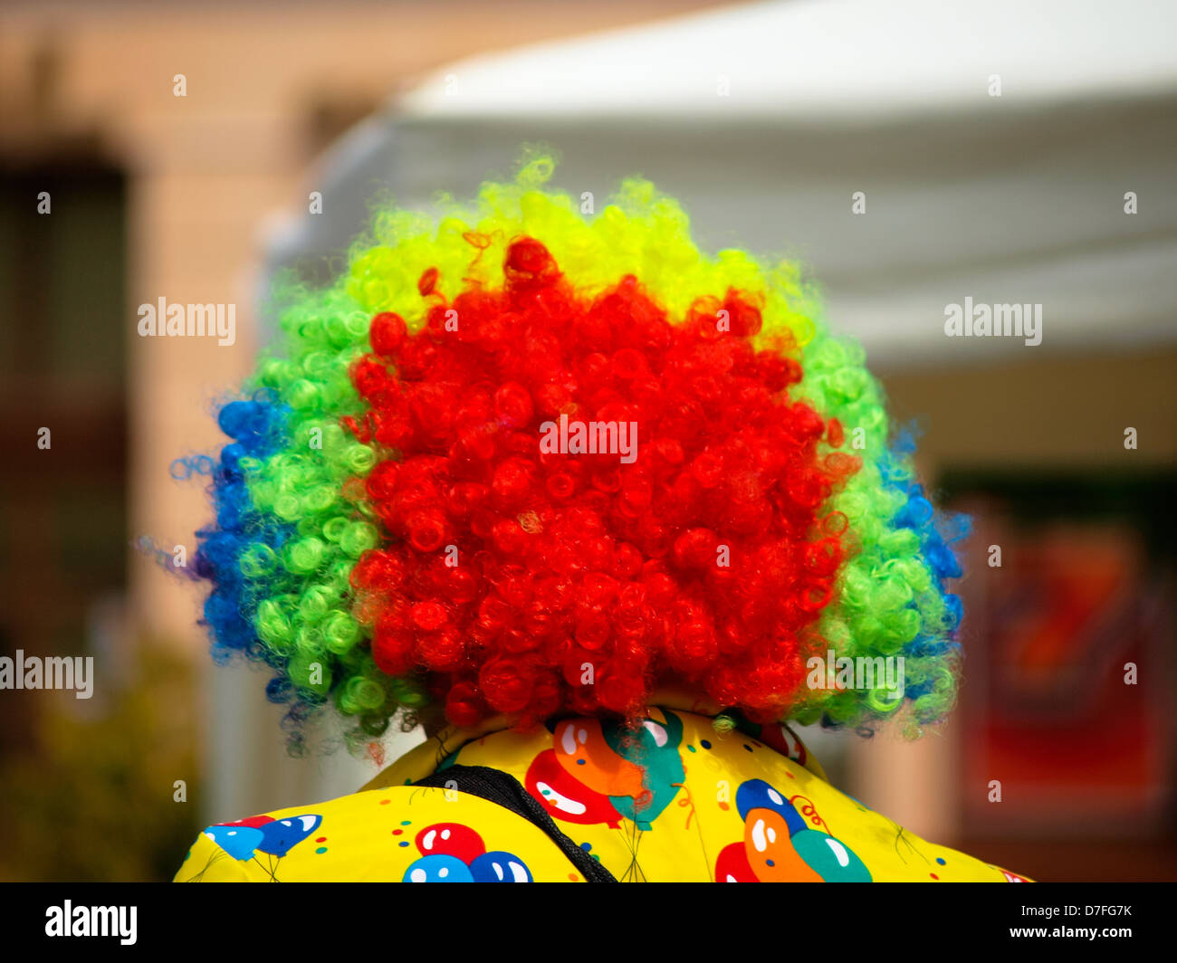 Tête de clown, les cheveux plus de détails. Banque D'Images
