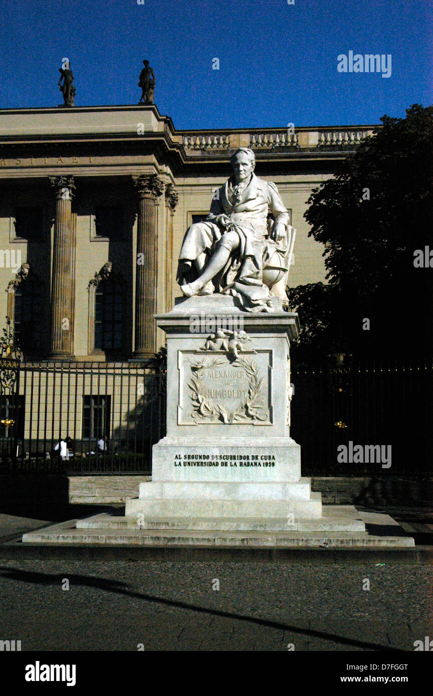 L'Europe, Allemagne, Berlin, l'Université Humboldt, monument de l'Université Humboldt, Alexander von Humboldt Banque D'Images