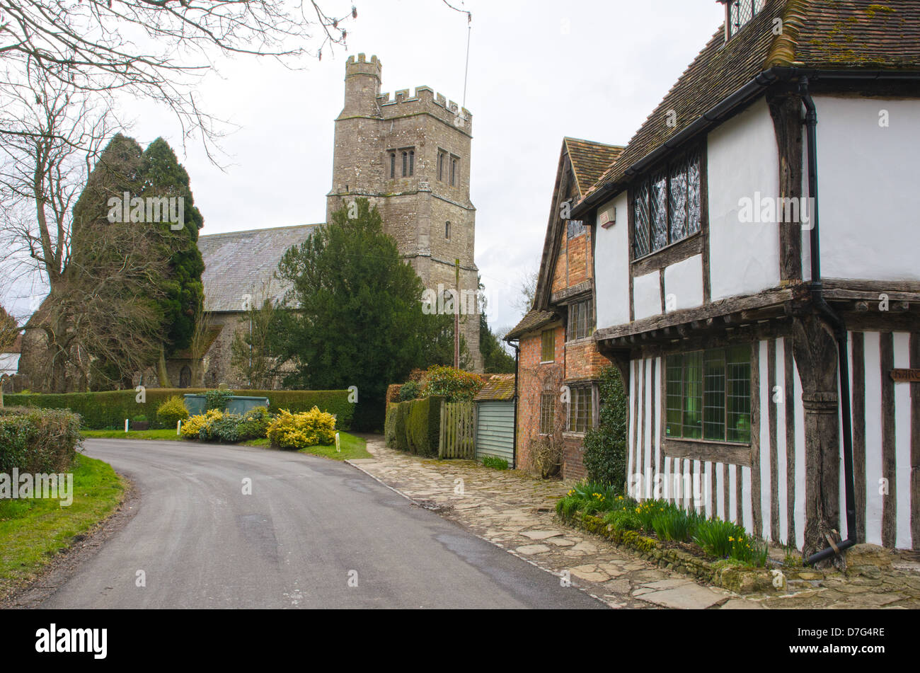 Le village de North Harrow dans le Kent, UK Banque D'Images