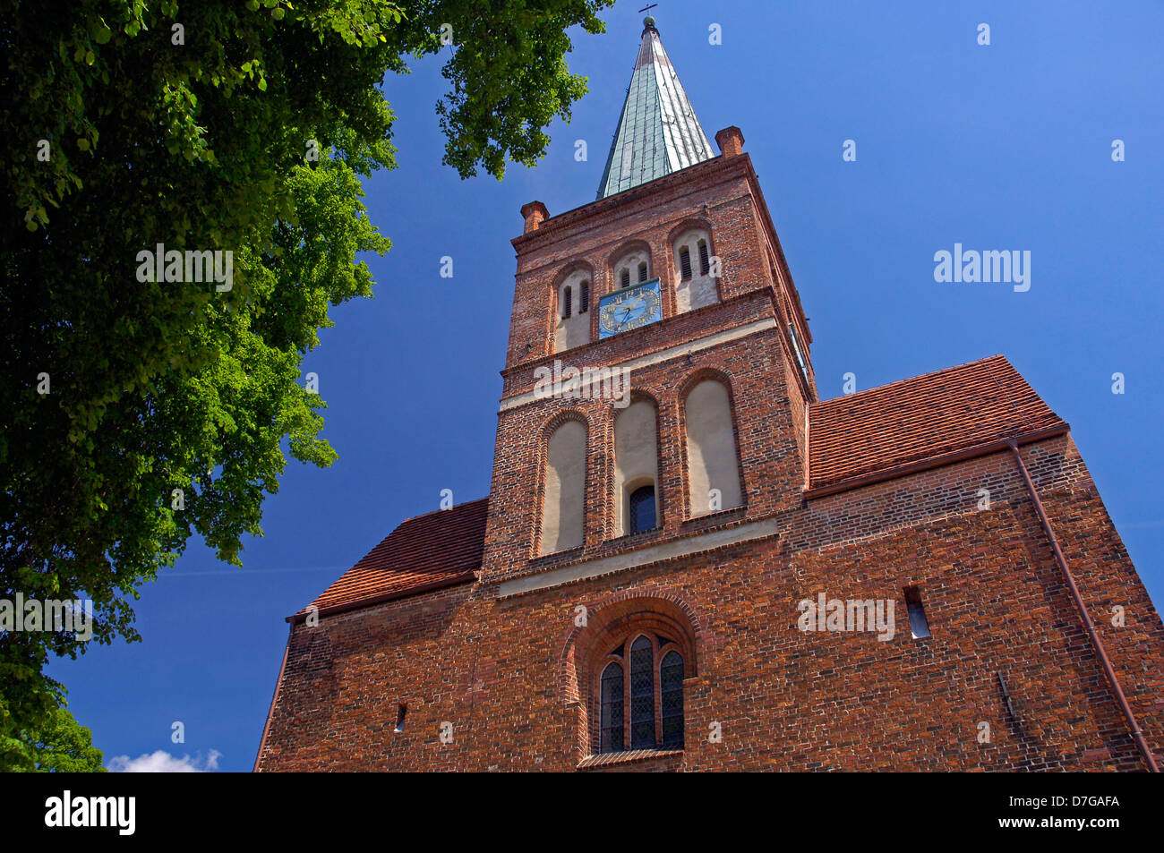 Le Mecklembourg Poméranie occidentale, l'Allemagne, Bergen, l'église Saint Marien Banque D'Images