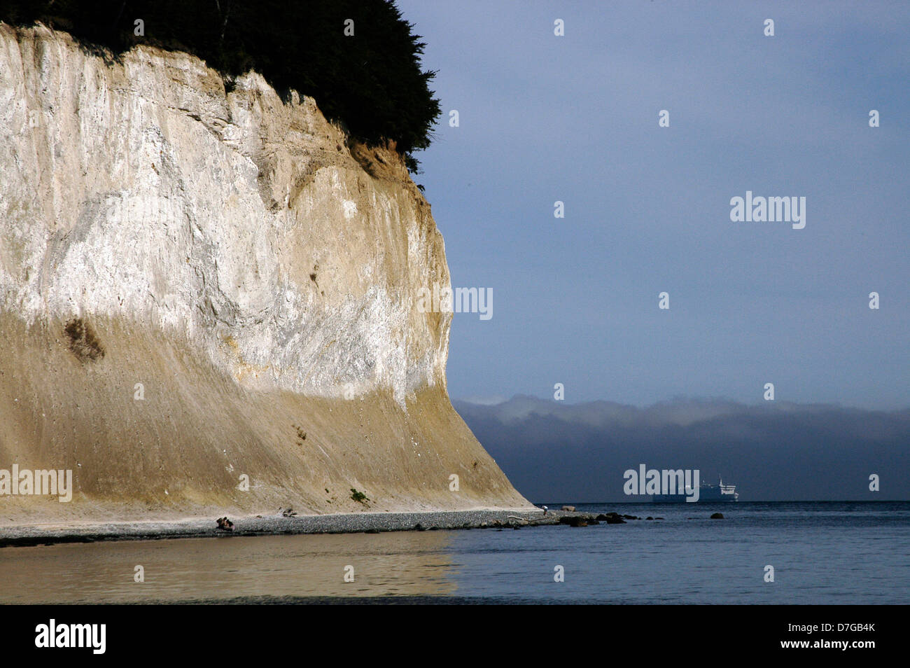 L'Allemagne, l'île de Rügen, mer Baltique, Rügen, Wissower roches, roches de craie, Wissower Klinken, Kreidefelsen Banque D'Images