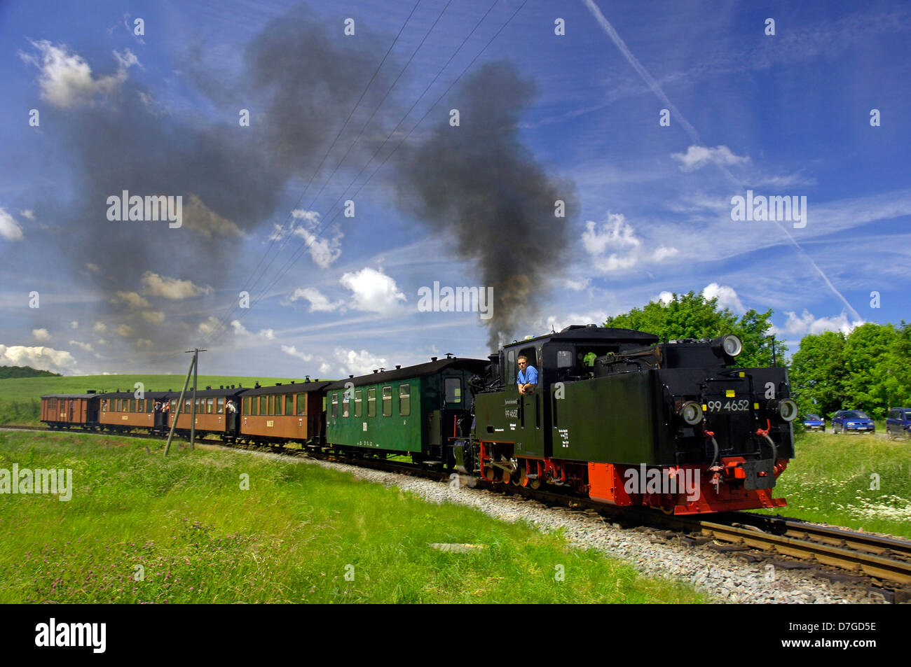 Allemagne, Bavière, île de Rügen, course Roland, locomotive, der Rasende Roland Banque D'Images