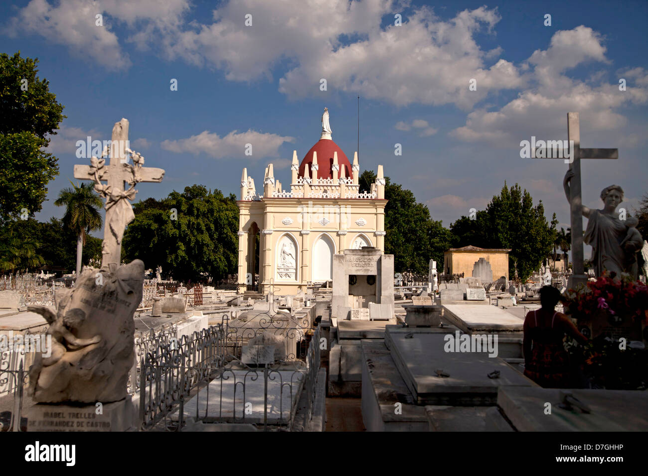 Amériques latines plus grand cimetière Cementerio Cristobal Colon à La Havane, Cuba, Caraïbes Banque D'Images