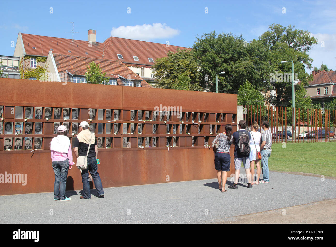 Berlin Mitte Bernauer Str mémorial du mur de Berlin Banque D'Images