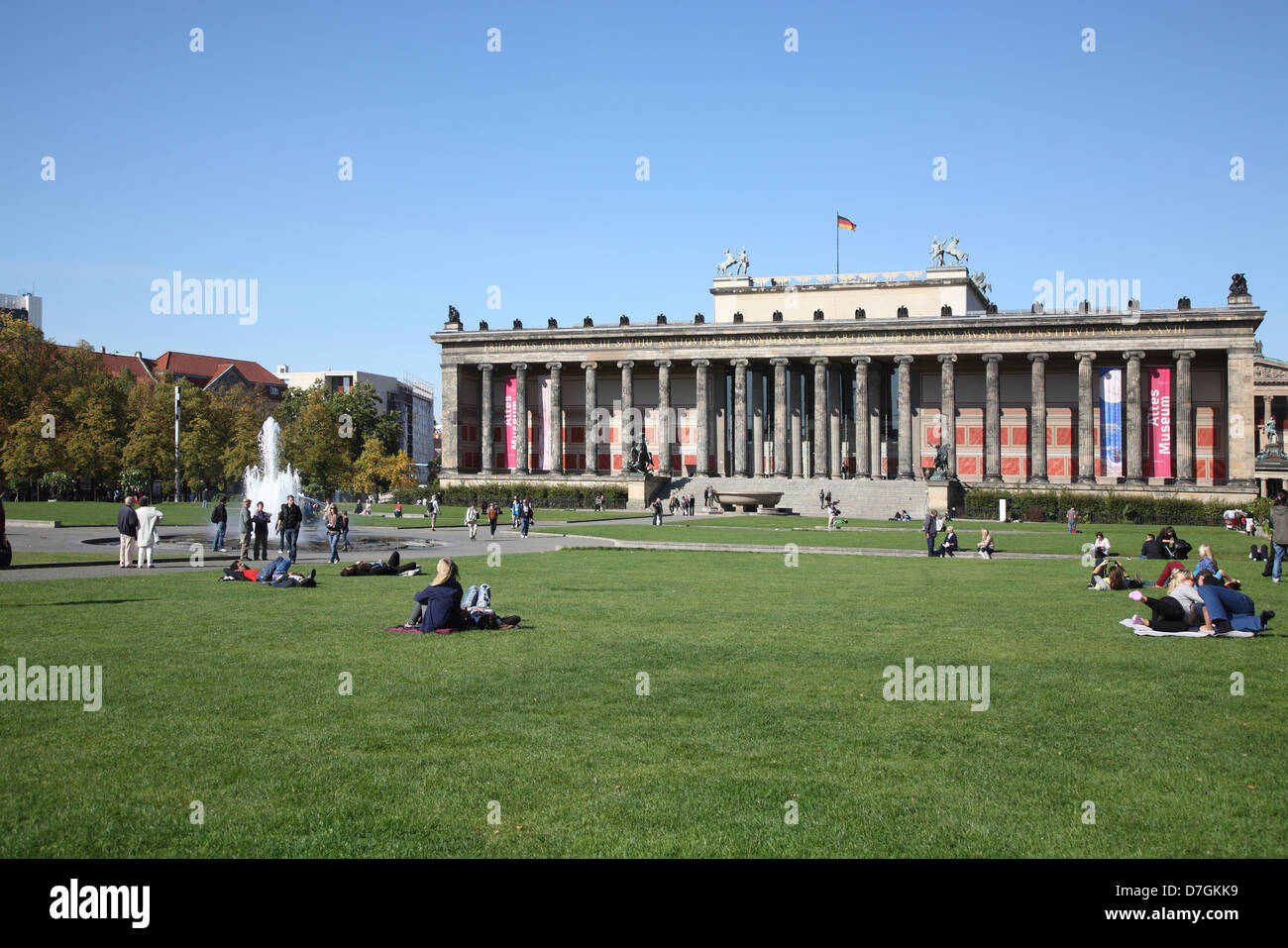 Berlin Mitte l'Altes Museum Musée de l'ancienne île musée Museumsinsel Lustgarten Banque D'Images