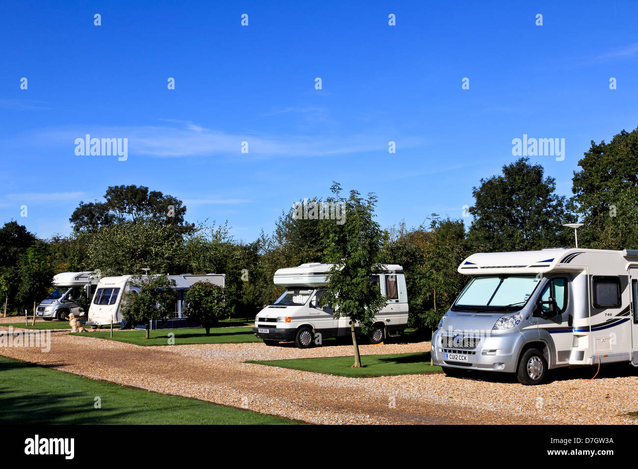 8863. Chew Valley Camp Site, (Caravan Club), Somerset, England, UK Banque D'Images