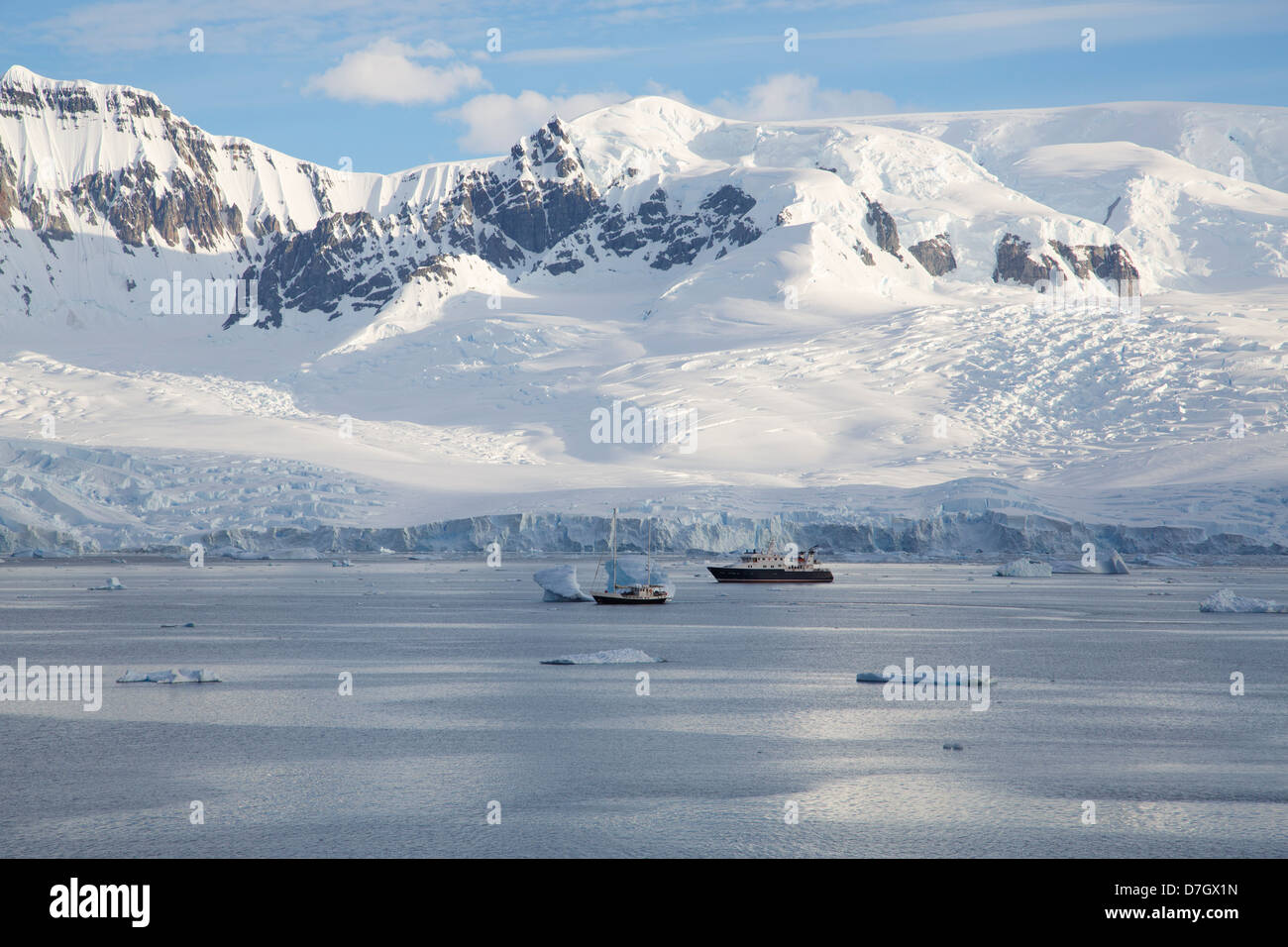 Canal Lemaire, l'Antarctique. Banque D'Images