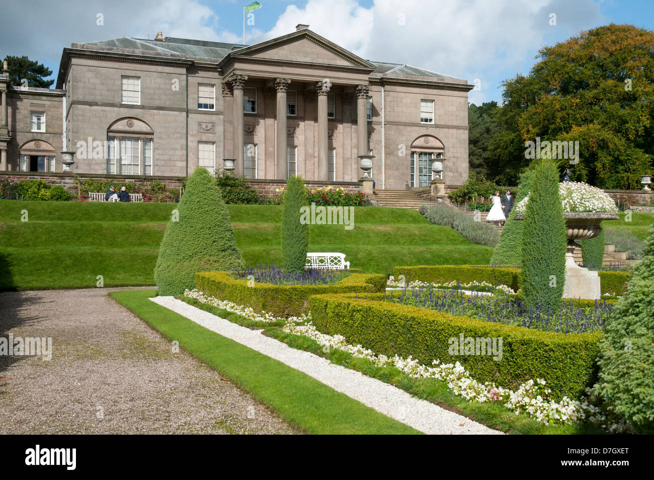 De l'Hall de Tatton jardin italien, le parc Tatton, Knutsford, Cheshire, England, UK Banque D'Images