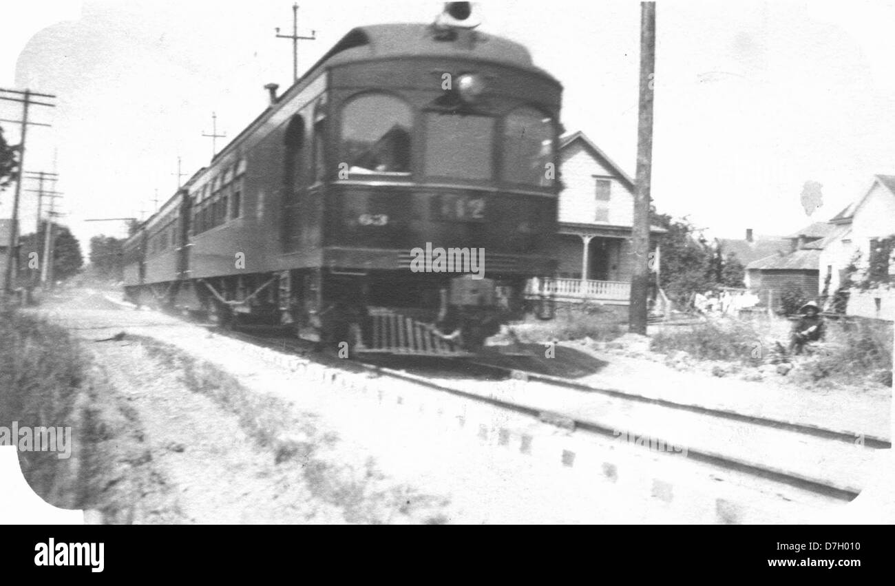 Train électrique en passant par l'Oregon Albany, Oregon Banque D'Images