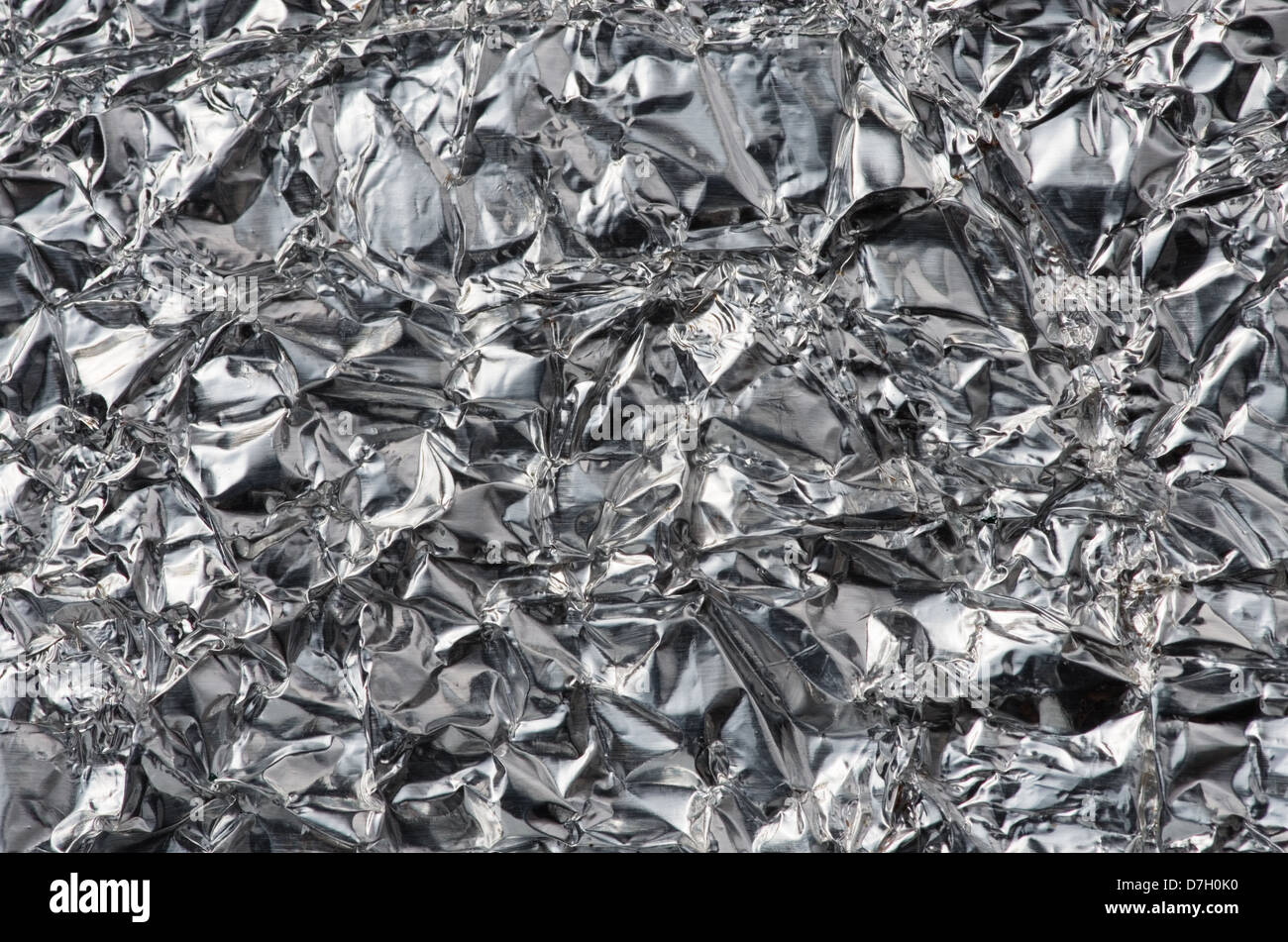 Close up aluminium froissé la texture d'arrière-plan Banque D'Images