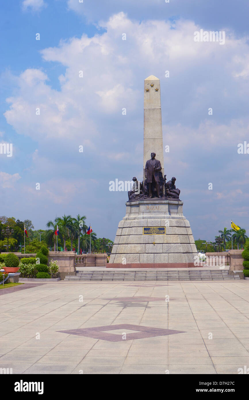Philippine célèbre monument, monument de l'héros national Jose Rizal Rizal Park à Manille, aux Philippines. Banque D'Images