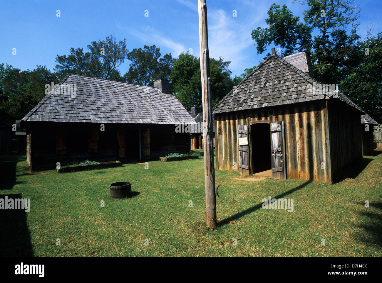 Elk283-2764 Louisiane, Natchitoches, Fort St Jean Baptiste State Historic Site, 1732 Banque D'Images