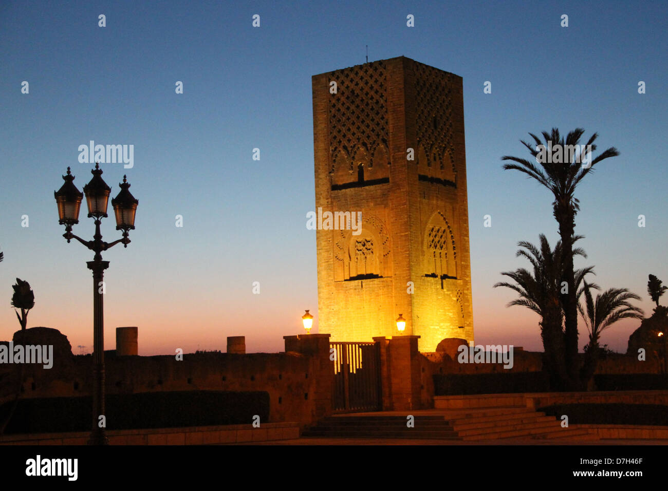 Hasssan Tower à Rabat Maroc Banque D'Images