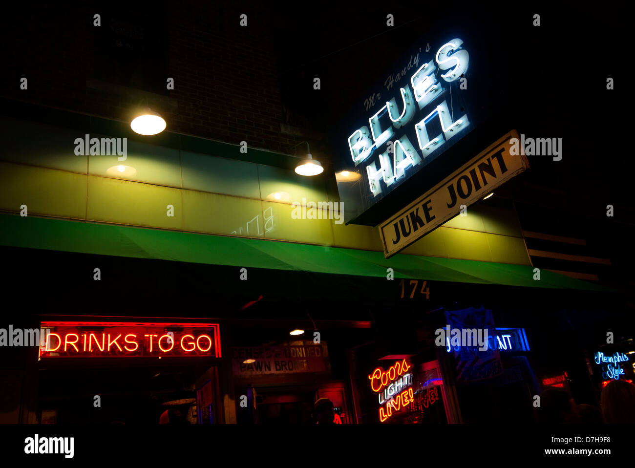 Juke Joint Blues Bar et sur Beale street Memphis Tennessee Banque D'Images