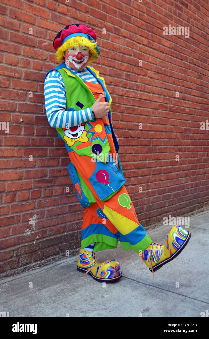 Jose, un mexicain-américain clown photographié à Woodside, Queens, New York Banque D'Images