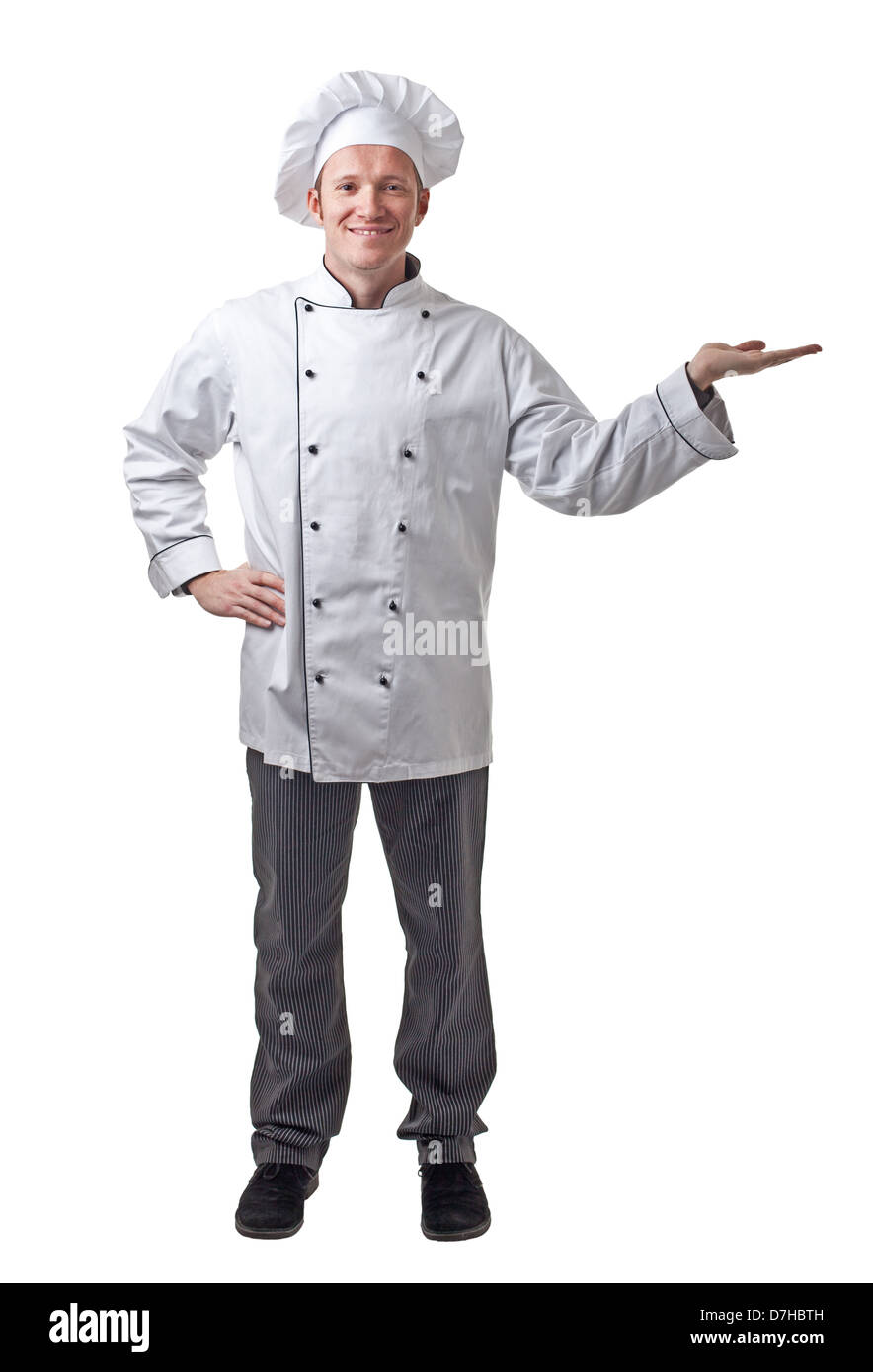 Portrait of caucasian man with uniforme chef Photo Stock - Alamy