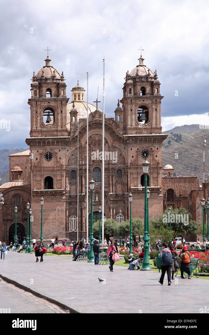 Pérou Cusco Plaza de Armas, l'église de La Compania'église de la Compania Banque D'Images