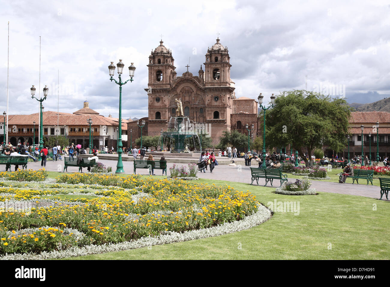 Pérou Cusco Plaza de Armas, l'église de La Compania'église de la Compania Banque D'Images