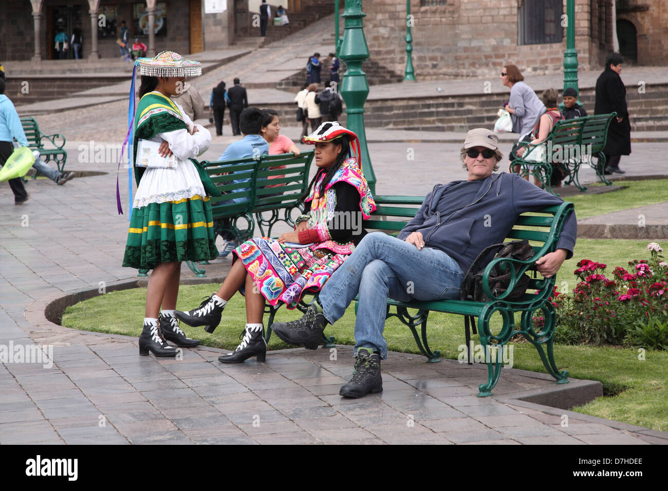 Pérou Cusco Plaza de Armas Banque D'Images