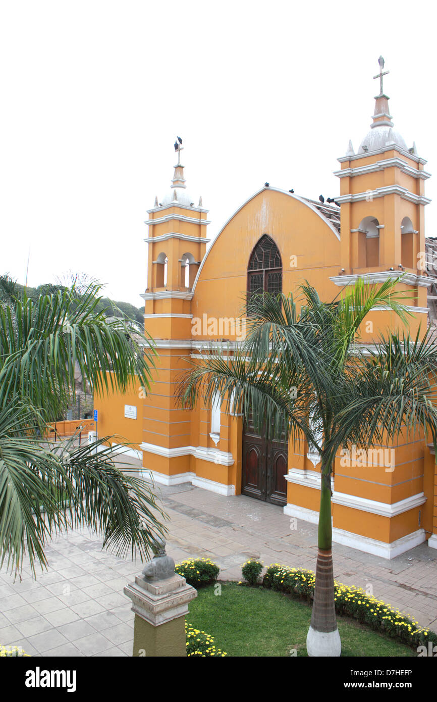 Pérou Lima Barranco Iglesias La Ermita Banque D'Images