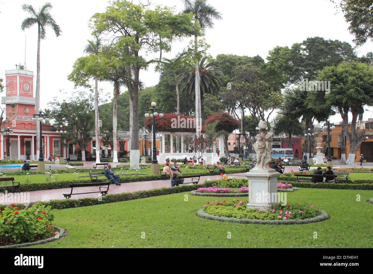 Pérou Lima Barranco Biblioteca Banque D'Images