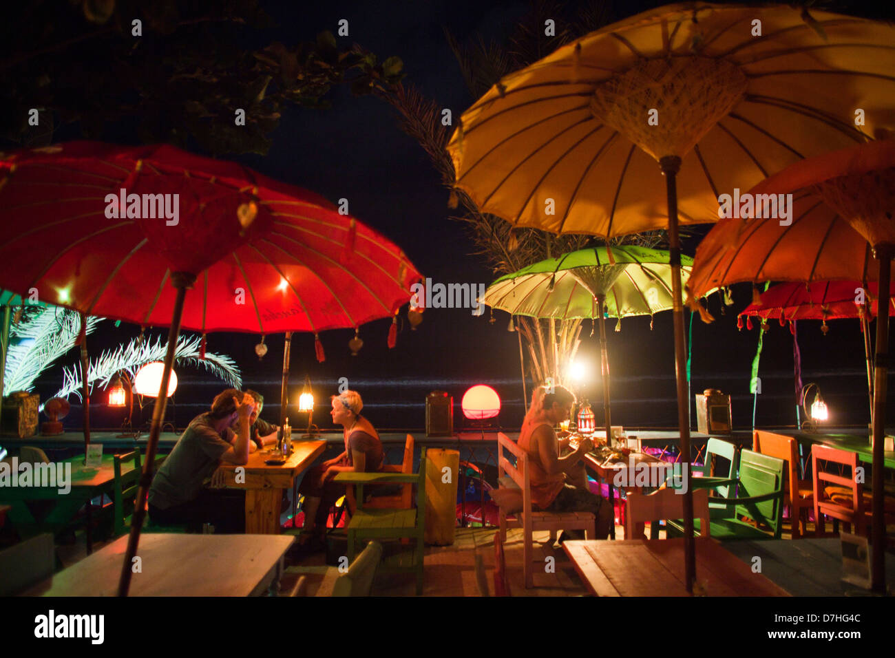 Seminyar (Bali) est une destination de vacances populaire. Banque D'Images
