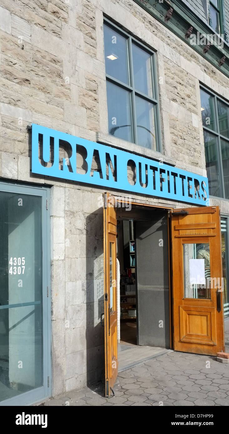 Le signe d'Urban Outfitters. Banque D'Images