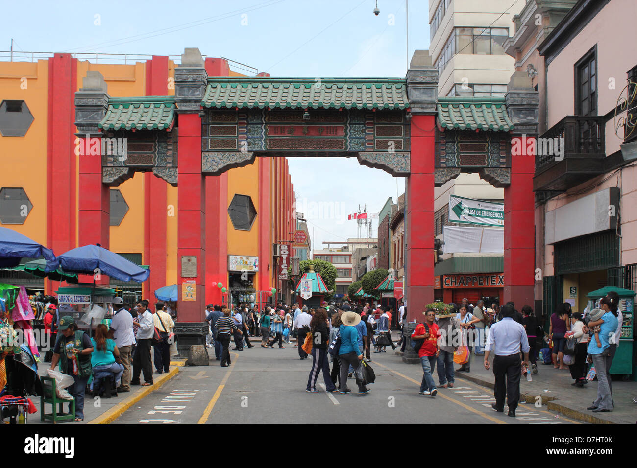 Pérou lima lima Chinatown Gate Banque D'Images