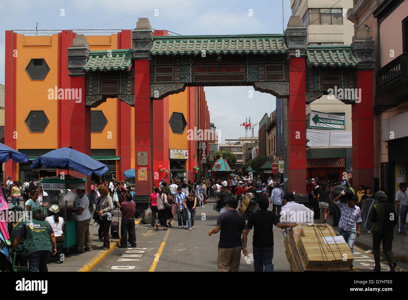 Pérou lima lima Chinatown Gate Banque D'Images