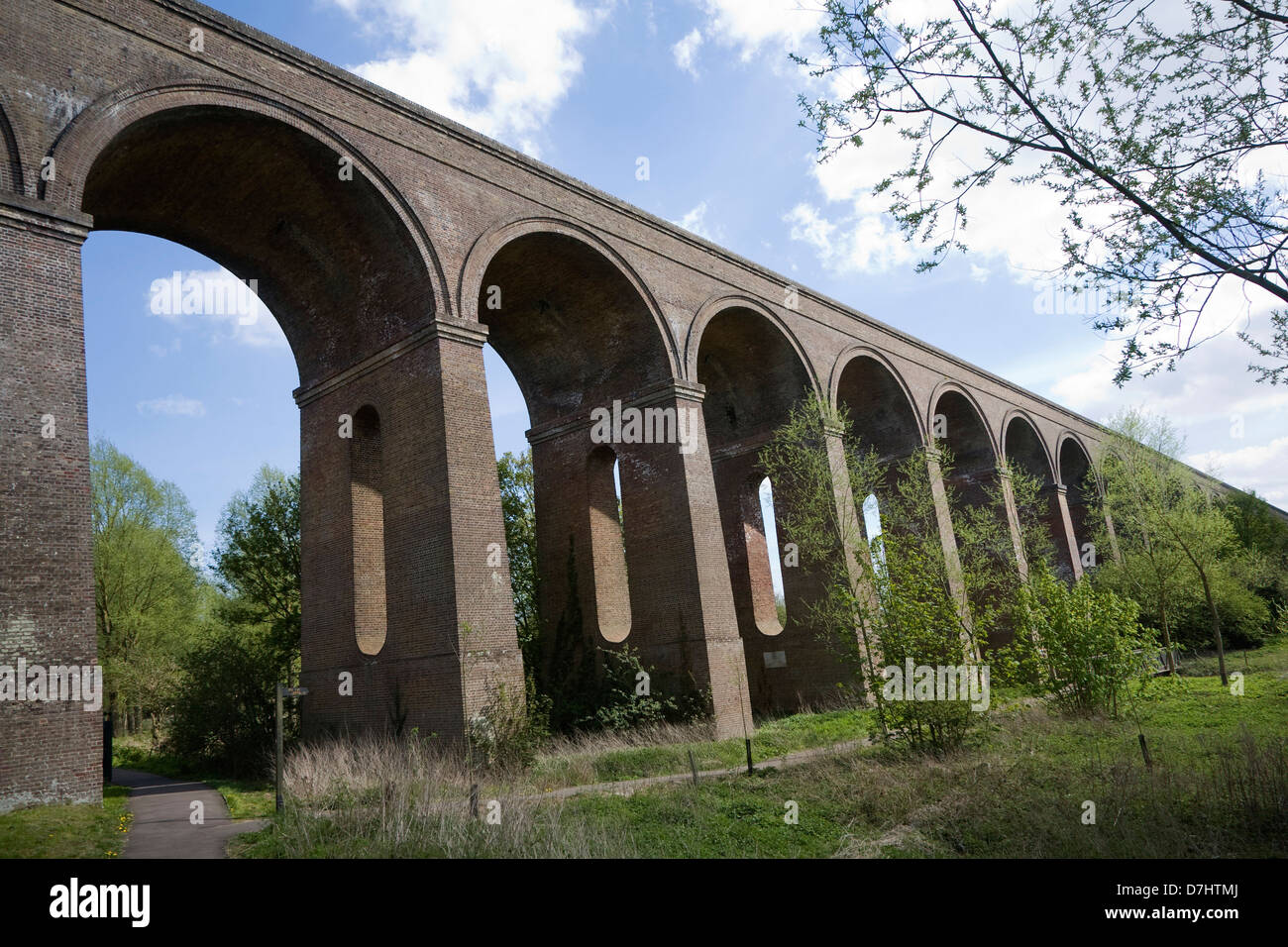 Viaduc Ferroviaire achevé en1849 à Chappel, Essex, Angleterre Banque D'Images