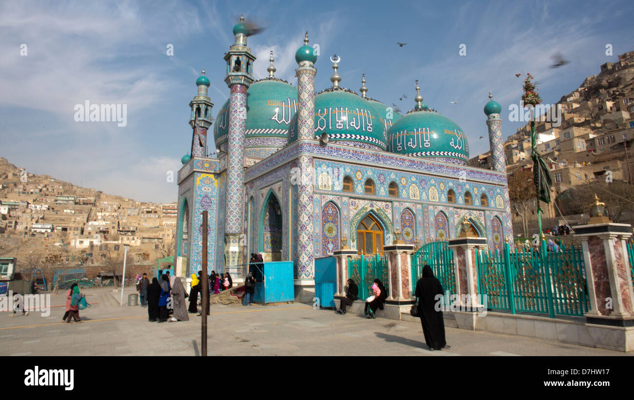 Sakhi Rawza Shah-e-mosquée de Mardan dans Kaboul, Afghanistan Banque D'Images