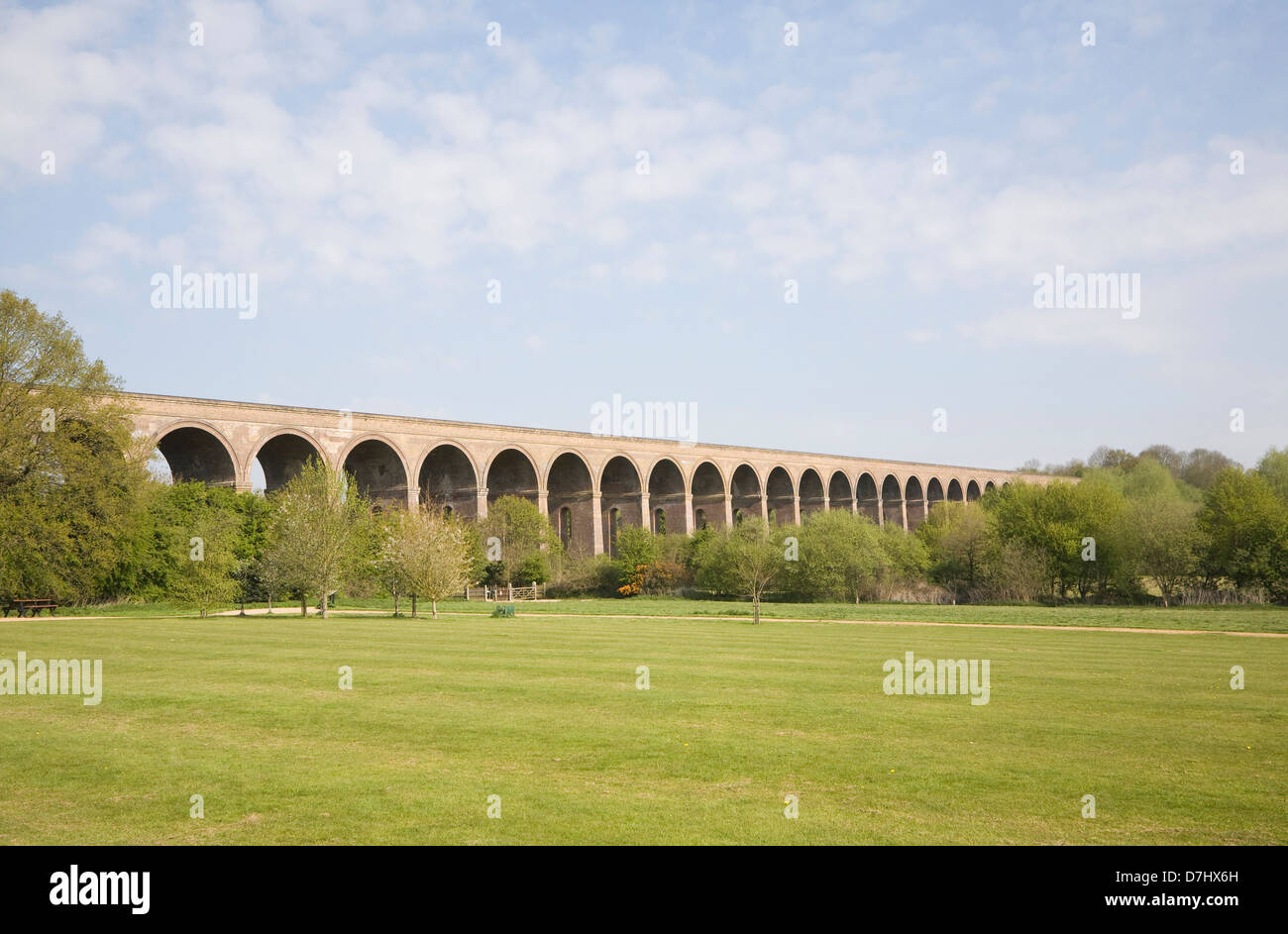 Viaduc Ferroviaire achevé en1849 à Chappel, Essex, Angleterre Banque D'Images